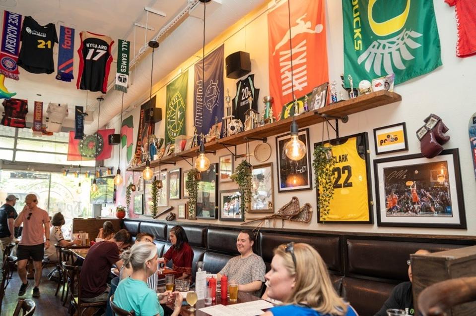 Inside The Sports Bra in Portland, Oregon