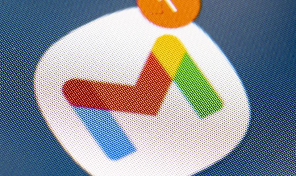 Gmail App on screen.