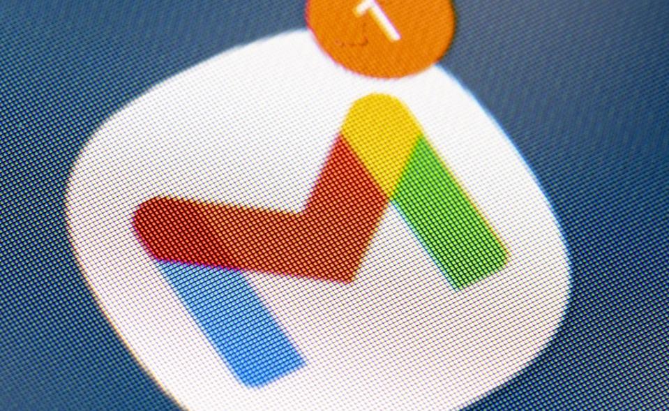 Gmail App on screen