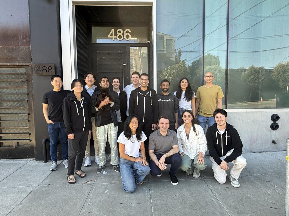 Ankur Goyal, center, with the Braintrust team.