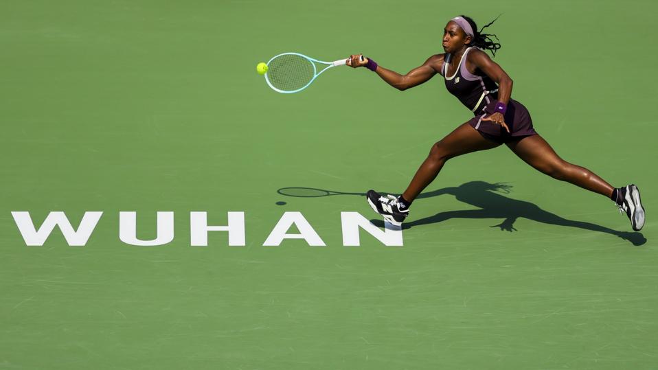 Vivid Gauff Beats Pegula To Win Wuhan Open Title Abstract in 4K Vivid Gauff Beats Pegula To Win Wuhan Open Title Abstract in 4K
