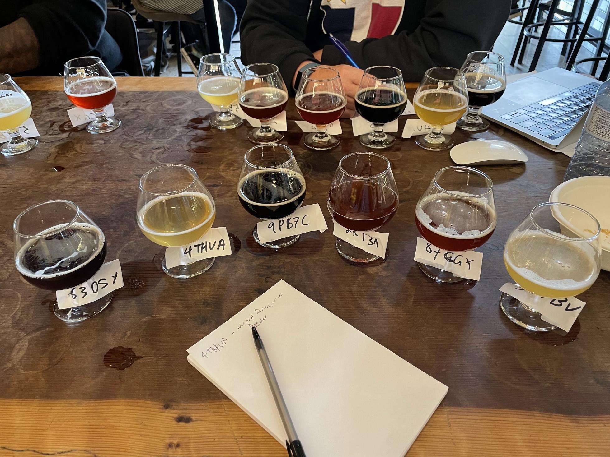 Beers of various styles are judged in a final round of the 2022 Canada Beer Cup.