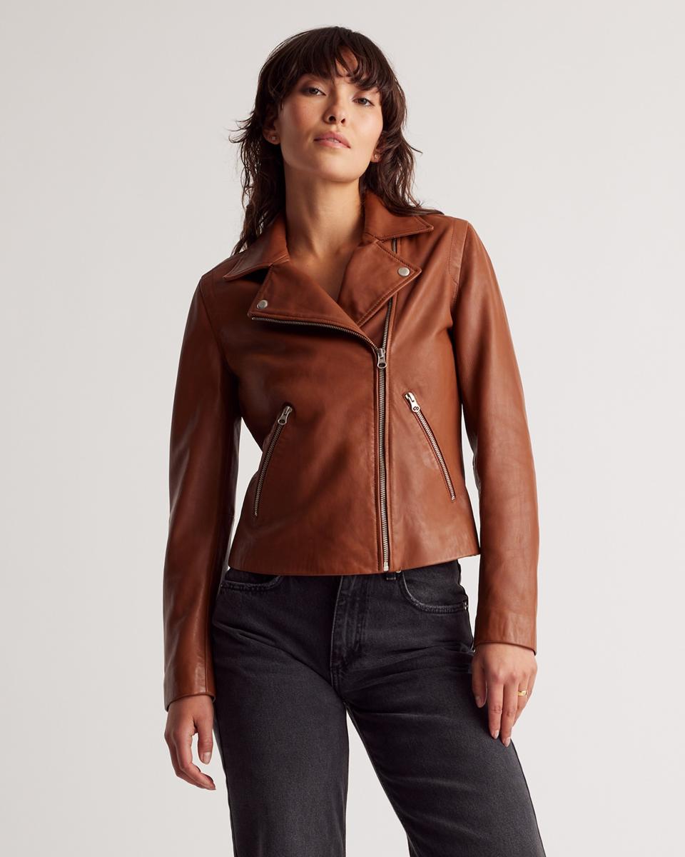 brown leather bomber jacket best brands for women's leather jackets