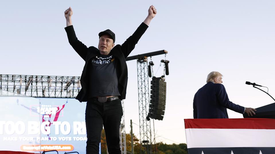 Elon Musk at Donald Trump 2024 election rally