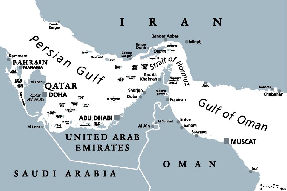 Strait of Hormuz map