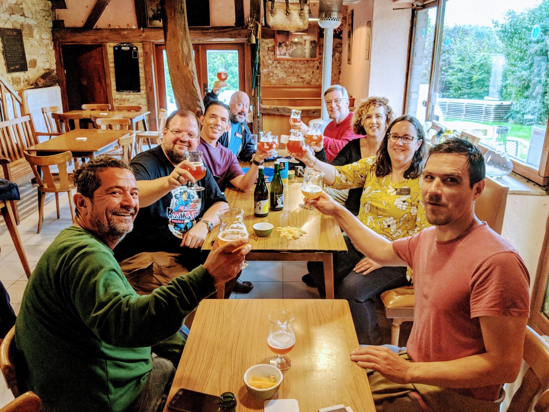 customers enjoying beer at Brasserie Fantome