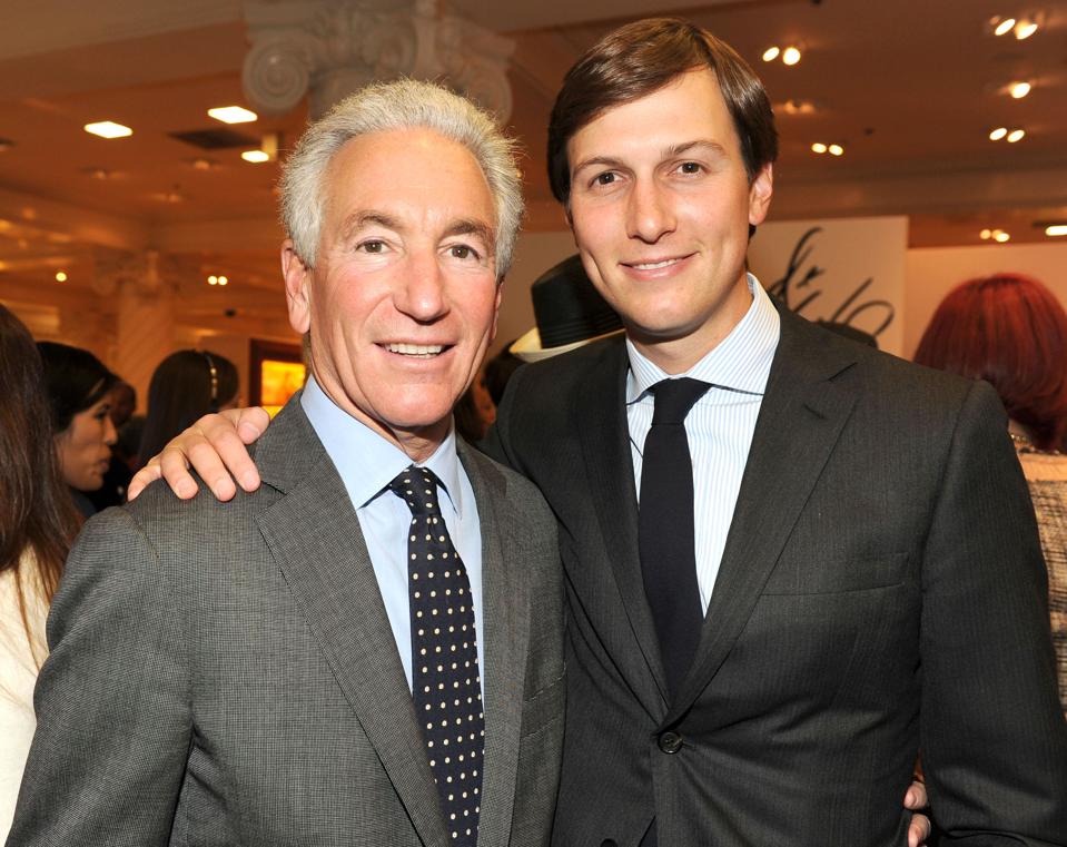 Jared and Charles Kushner at the launch of Ivanka Trump's spring collection in Manhattan in March 2012, when Jared was still CEO of the family's real estate firm.