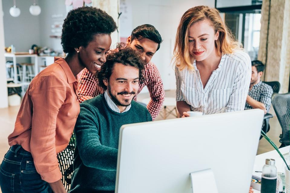 Software developers at work.