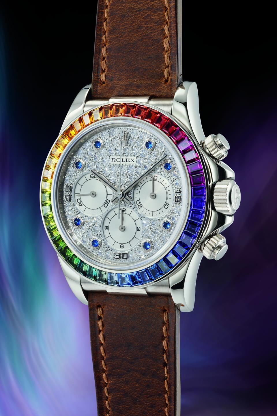 Lot 27, Rolex, Cosmograph Daytona Rainbow