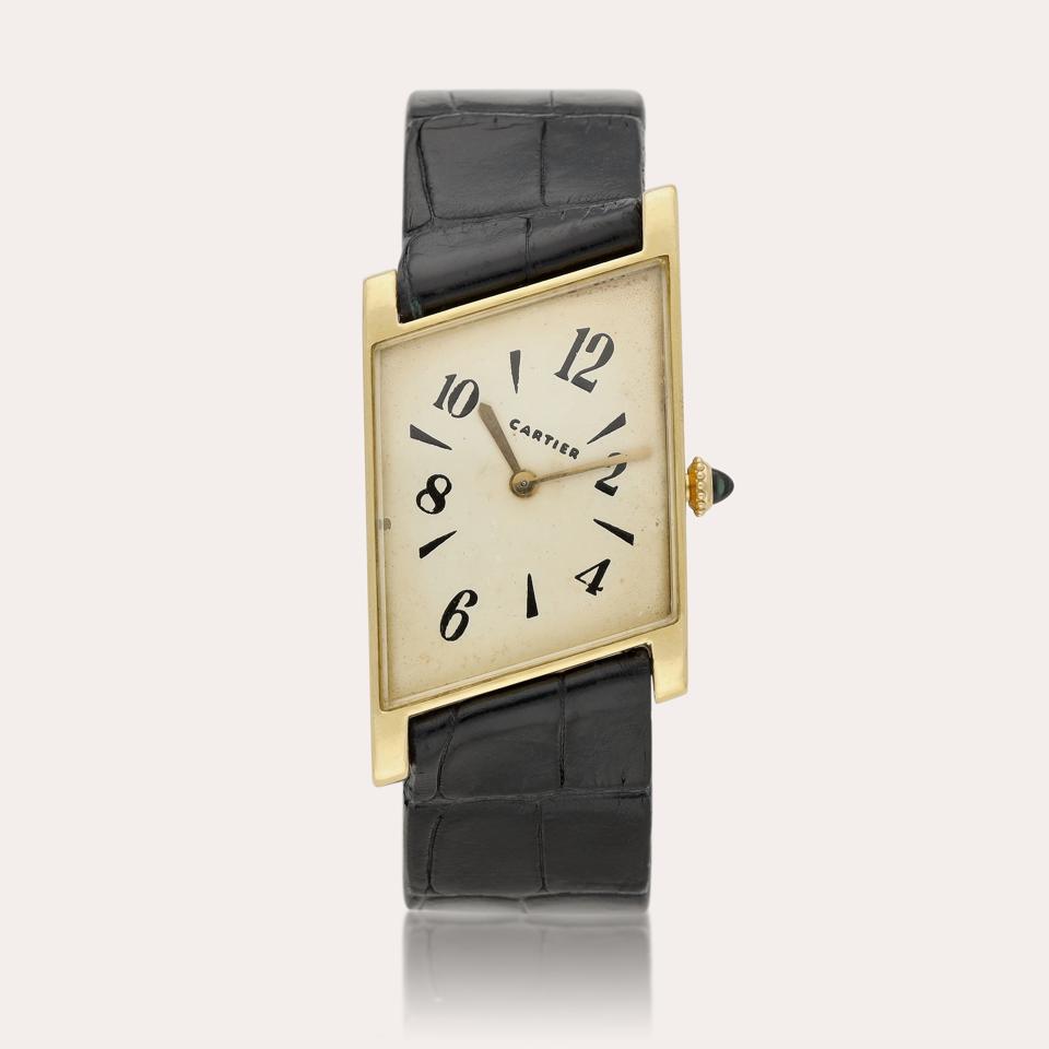Cartier Tank Oblique, yellow gold, circa 1970