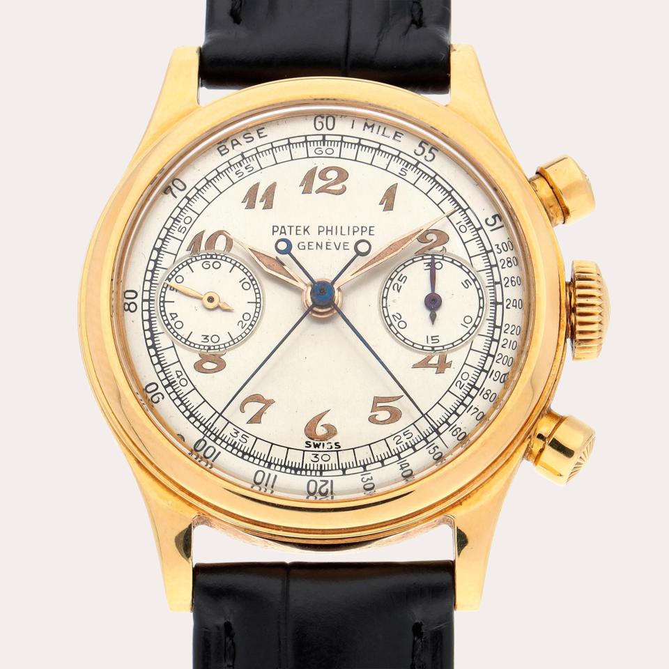 Patek Philippe, Reference 1563, yellow gold split-second chronograph with Breguet numerals