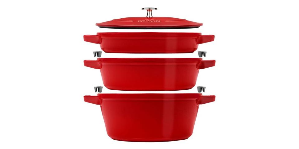 staub cast iron pan set