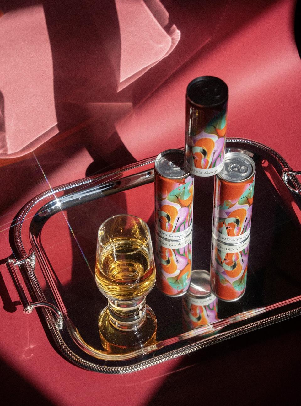 Cans of Nomadica Orange wines