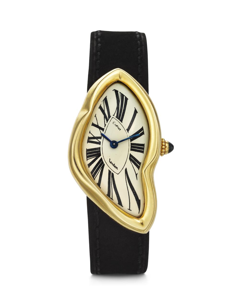 Cartier Crash watch, 1986, one of three made in the luxury brand’s London workshop.