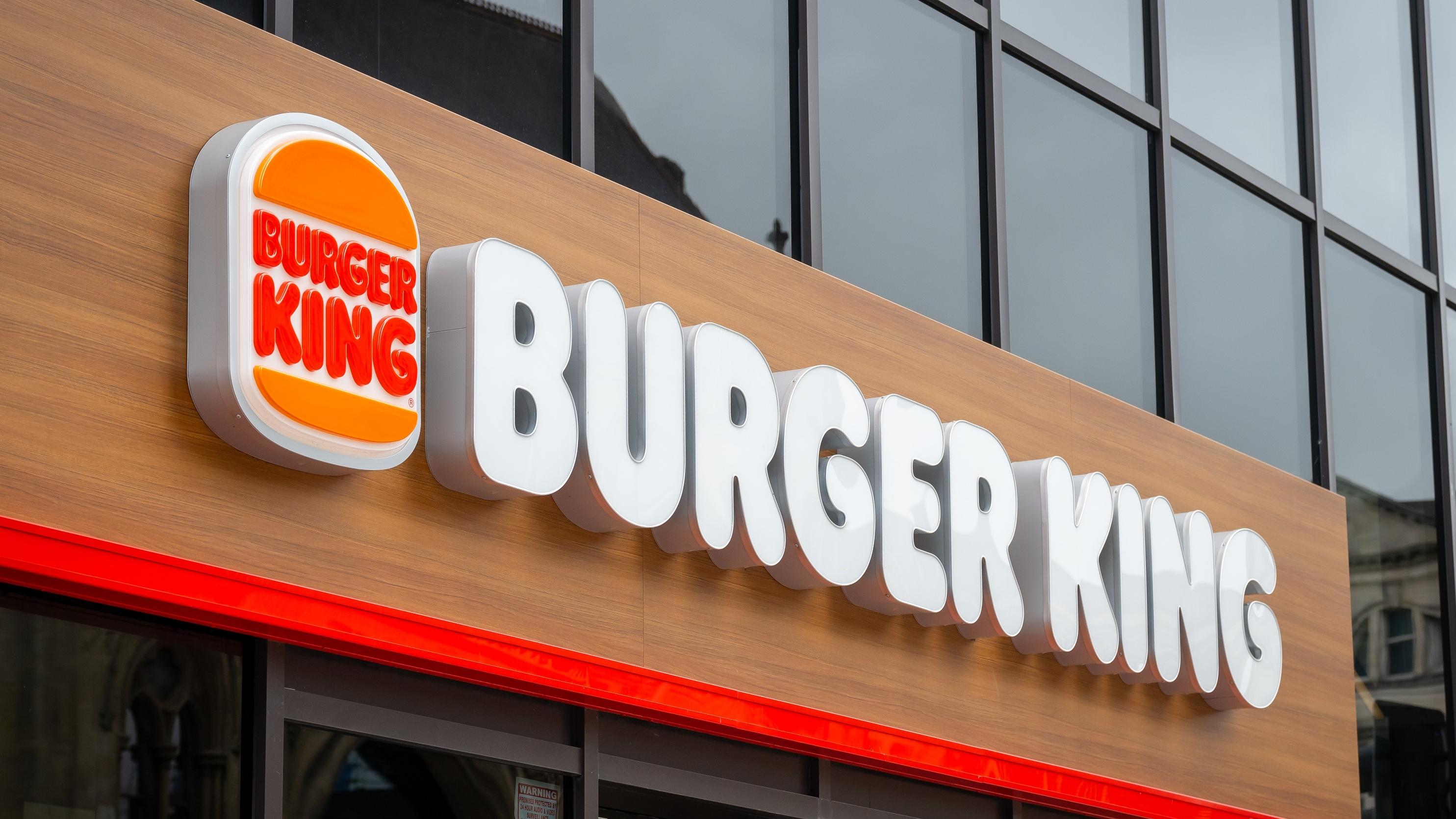 A close-up of a Burger King sign.