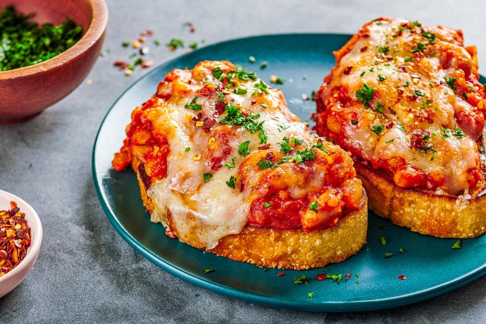 Pizza Beans on Toast for the Eat Voraciously newsletter in Food...
