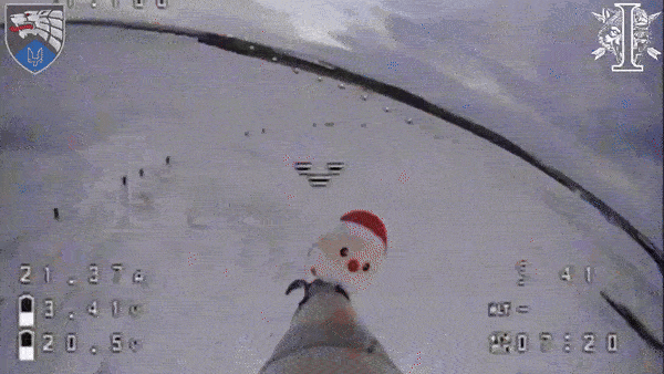 A drone strike on purported North Korean troops in Kursk.