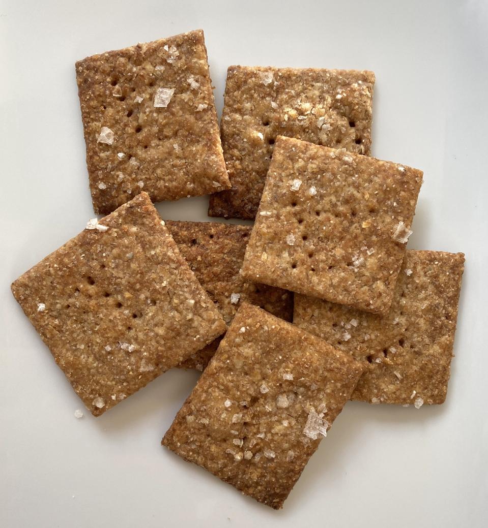 Homemade sourdough crackers