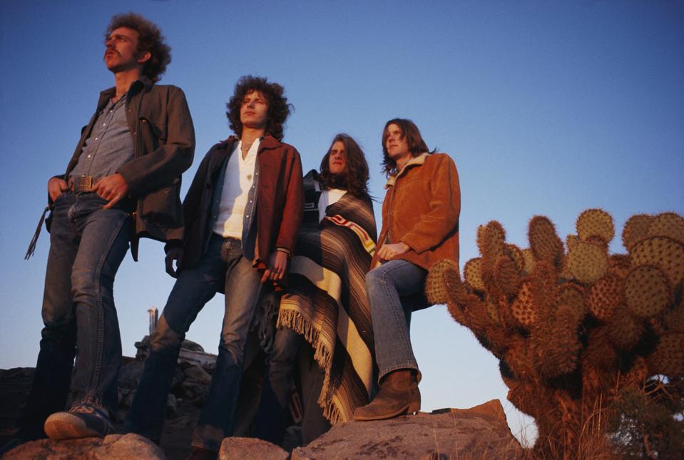 Rock Band The Eagles in the desert valley