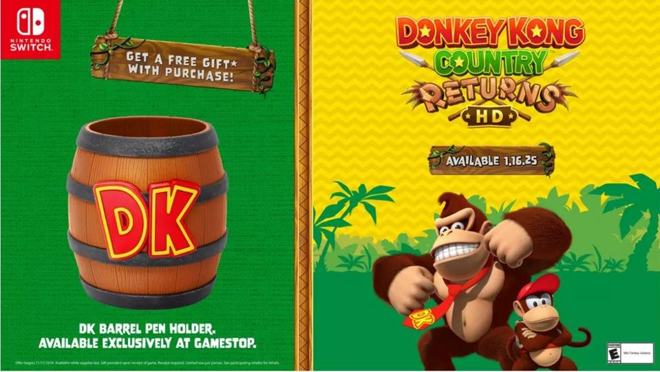 Donkey Kong Country Returns HD [Mehrsprachig] Für Nintendo Switch - Brandneu & Originalverpackt