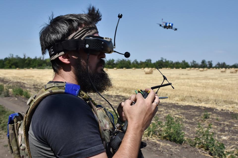 A drone operator of the 15th Brigade (Kara-Dag) of the...