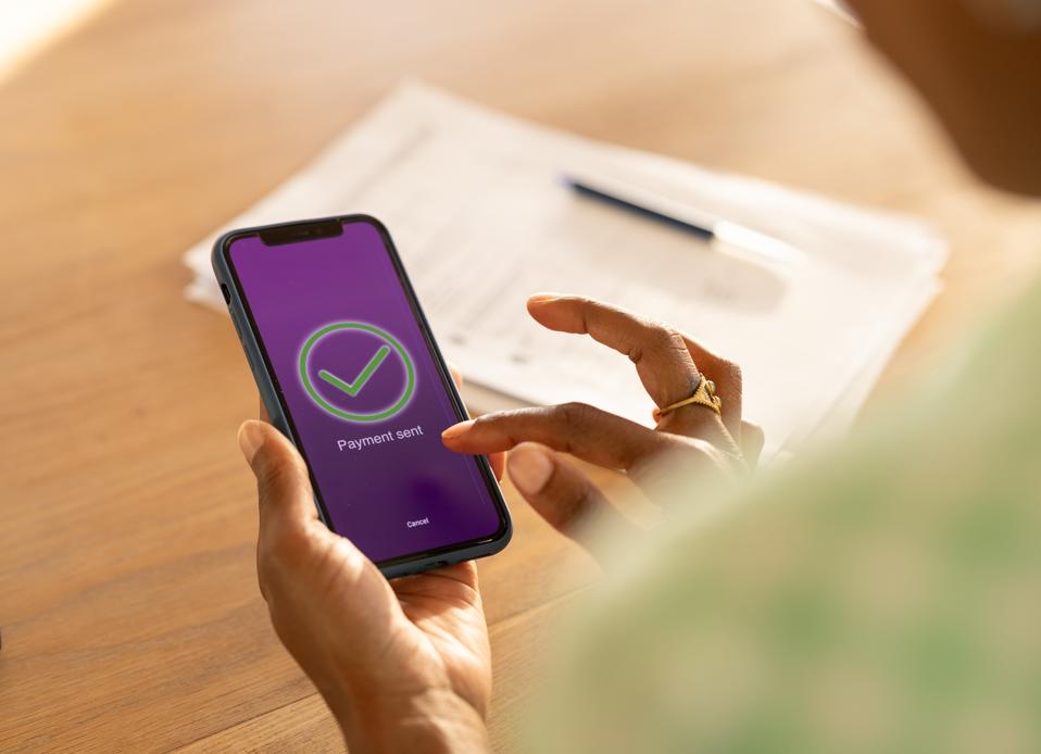 Woman shopping on mobile app