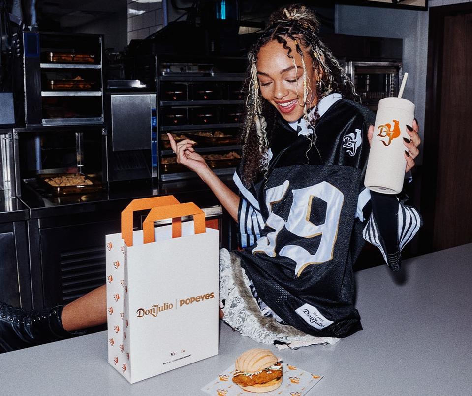 Credit - Diego Bendezu for Tequila Don Julio x Popeyes - Two Game Day Icons Unite for an Unforgettable Collaboration in Celebration of Football’s Big Game