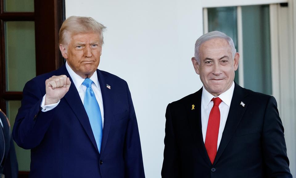 President Trump Meets With Visiting Israeli PM Netanyahu At The White House