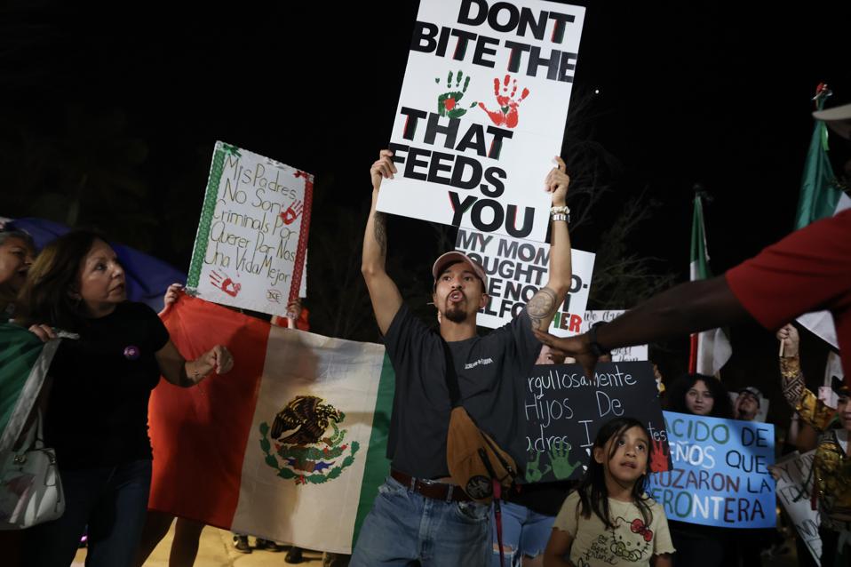 Immigration Activists Demonstrate Against Trump Administration's Policies