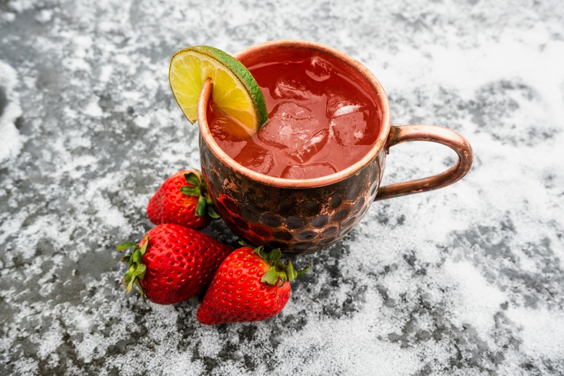 Strawberry Rhubarb Mule.