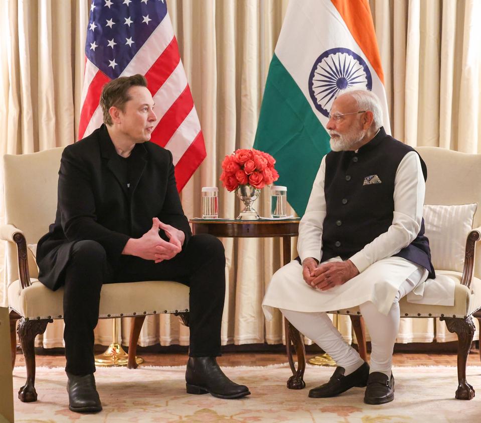 Elon Musk meets Narendra Modi