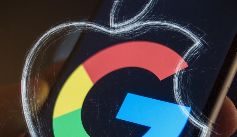 Apple and Google logos