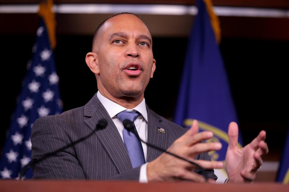 Democratic Leader Jeffries Holds Press Conference At U.S. Capitol