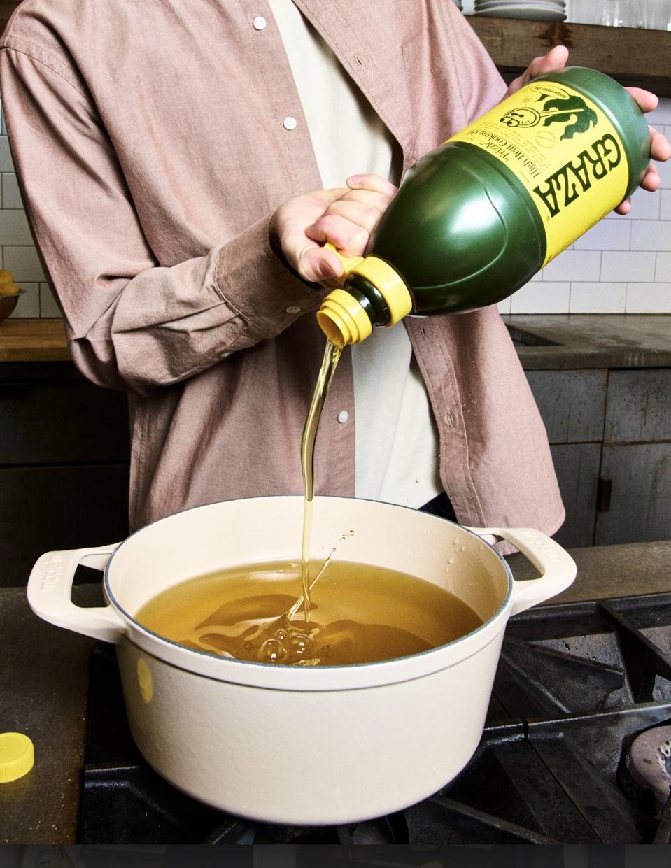 Jug of Frizzle cooking oil