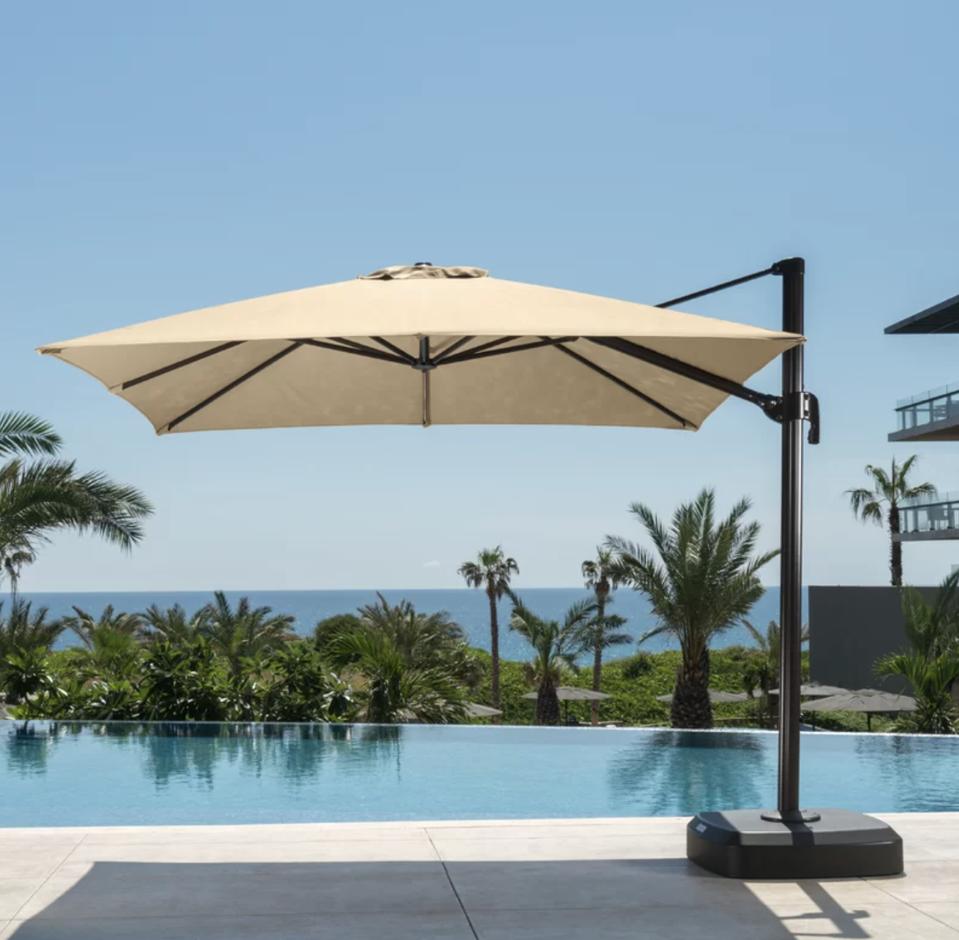 buffalo check patio umbrella Sonoma Buffalo Check 9ft Crank & Tilt Patio Umbrella
