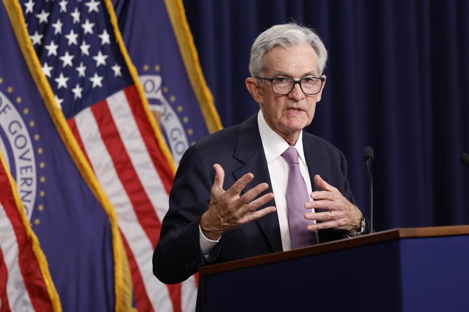 Federal Reserve Chair Powell Holds A News Conference Following The Federal Open Market Committee Meeting