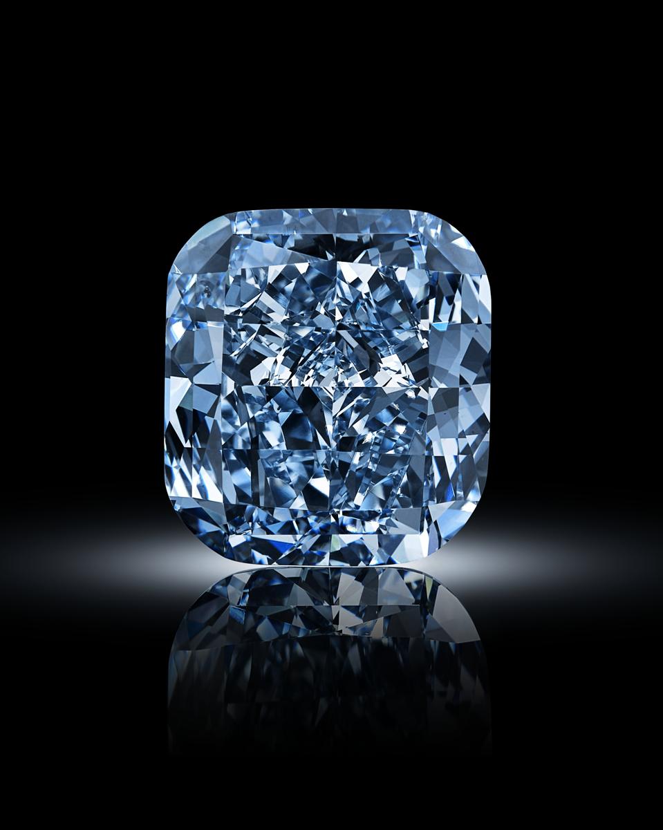 'The Mediterranean Blue' is 10.3-carat fancy vivid blue diamond sold for $21.5 million