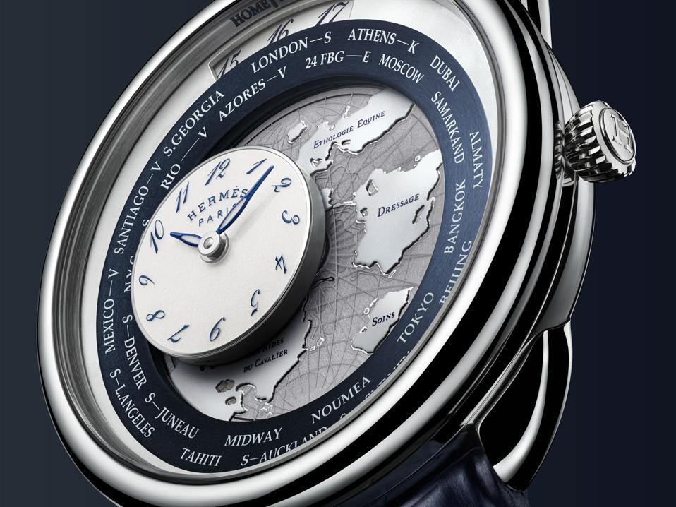 Hermés Arceau Le Temps Voyageur Or Blanc