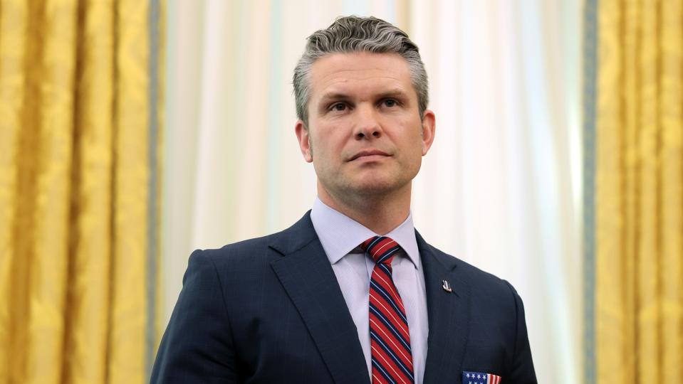 President Trump And Defense Secretary Hegseth Speak In The Oval Office