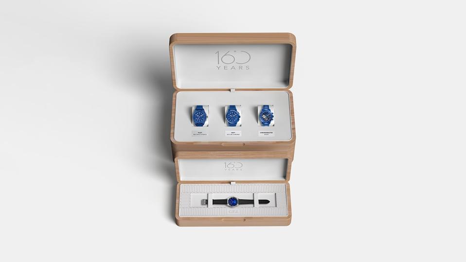 The Zenith G.F.J. can be bought individually or as part of an anniversary gift box.