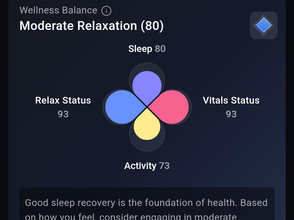 A screenshot of the RingConn Gen 2 Air software.