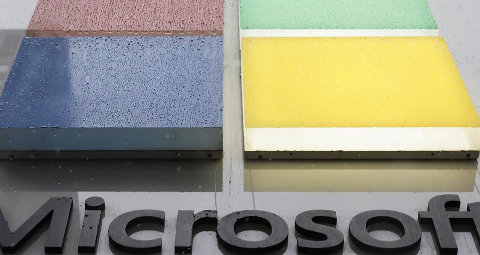 Microsoft logo on HQ