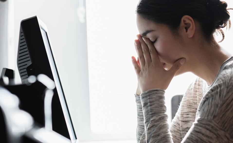Woman using computer