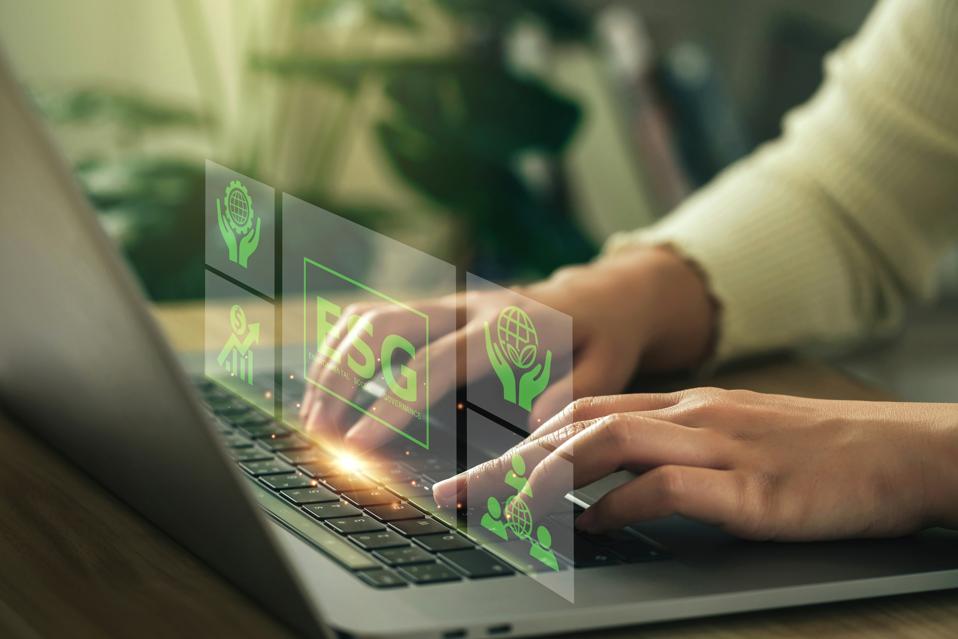 ESG environment social governance investment business concept.