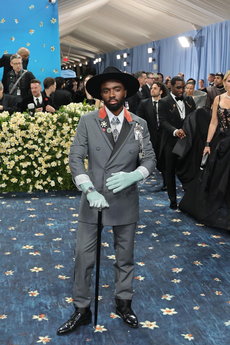 Caleb McLaughlin wears a Zenith Defy Skyline Sapphire at the 2025 Met Gala