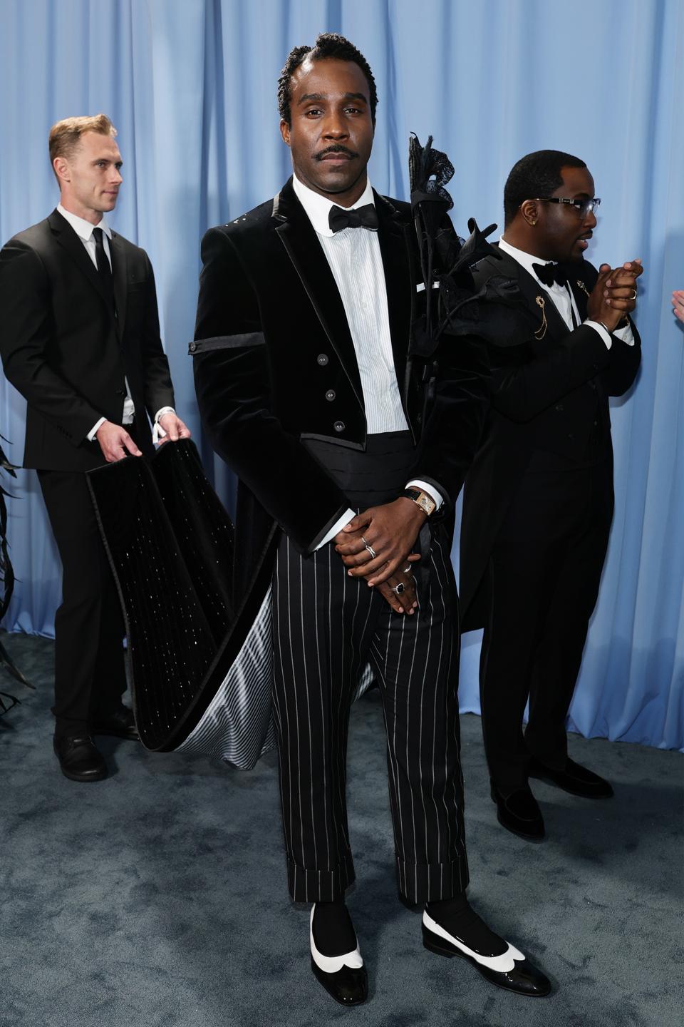 Tramell Tillman wears a Jaeger-LeCoultre Reverso Tribute Duoface Tourbillon