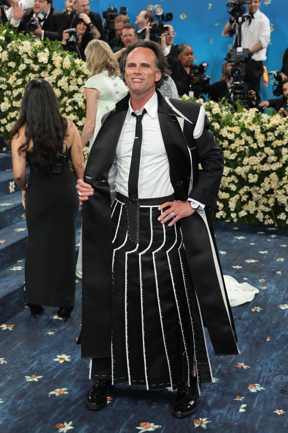 Walton Goggins wears a Vacheron Constantin Traditionnelle Complete Calendar Openface