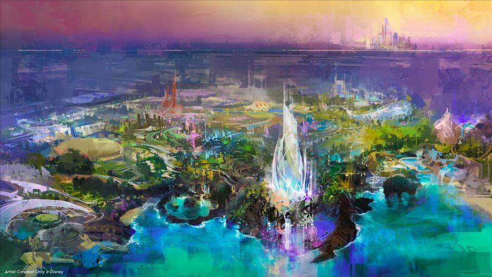 Disney theme park Abu Dhabi concept art