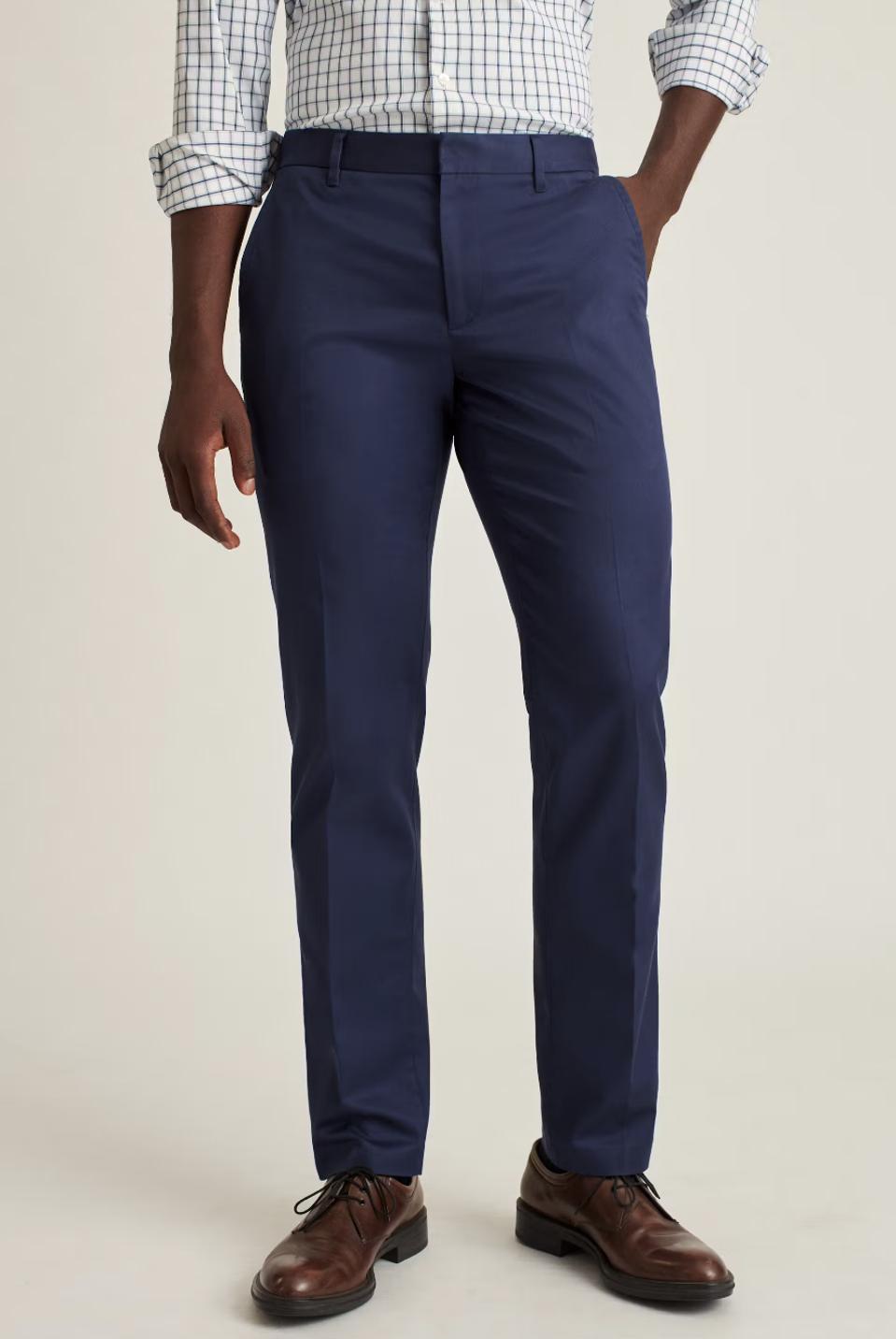 best stretch dress pants for men Haggar Premium Glen Plaid in Stone The updated measurements are designed around real Big + Tall proportions Stretchable Fabric Pants | Jos