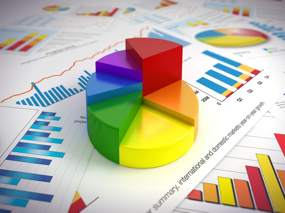 Pie-chart on paper graphs discussing what is portfolio diversification